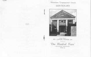 Chapel, Fullers Hill, Centenary Booklet