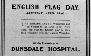 Wartime English Flag Day 1916