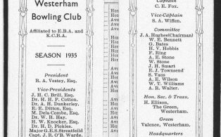 Bowls Club Fixture List 1935
