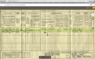 1911 census return for grocer Edwin Hollingworth and family