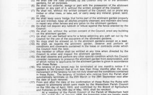 Allotment Rules, Westerham Parish Council, page 2
