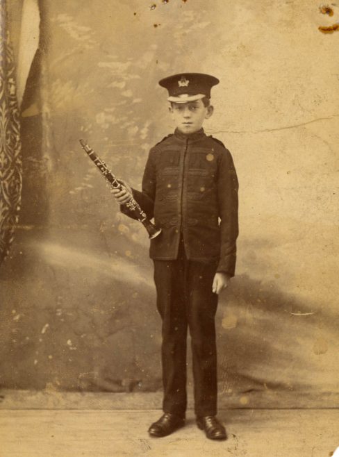Young Bandsman photographed by Frederick Benson, Keswick Studio