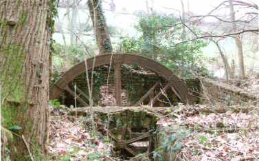 Dunsdale water pump wheel at Cutmill