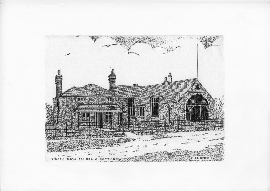 Hosey School and cottage drawing