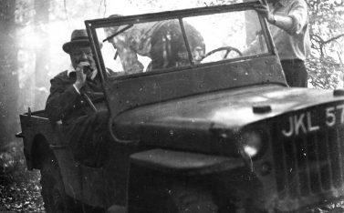 Churchill in his Jeep