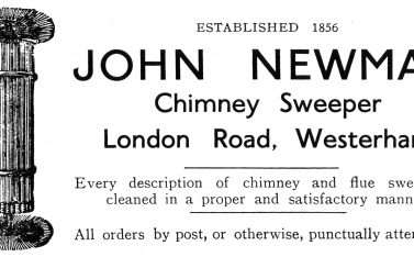 Advertisement for John Newman, Chimney Sweep 1935