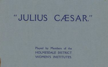 W.I. play Julius Caesar programme 1926