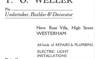 Advertisement for Electrical installations, T.O. Weller