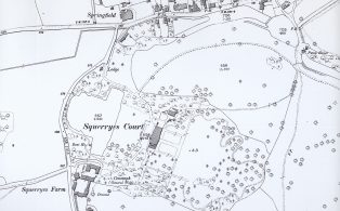 1896 Map of Long Pond, including Squerryes Court and Lake